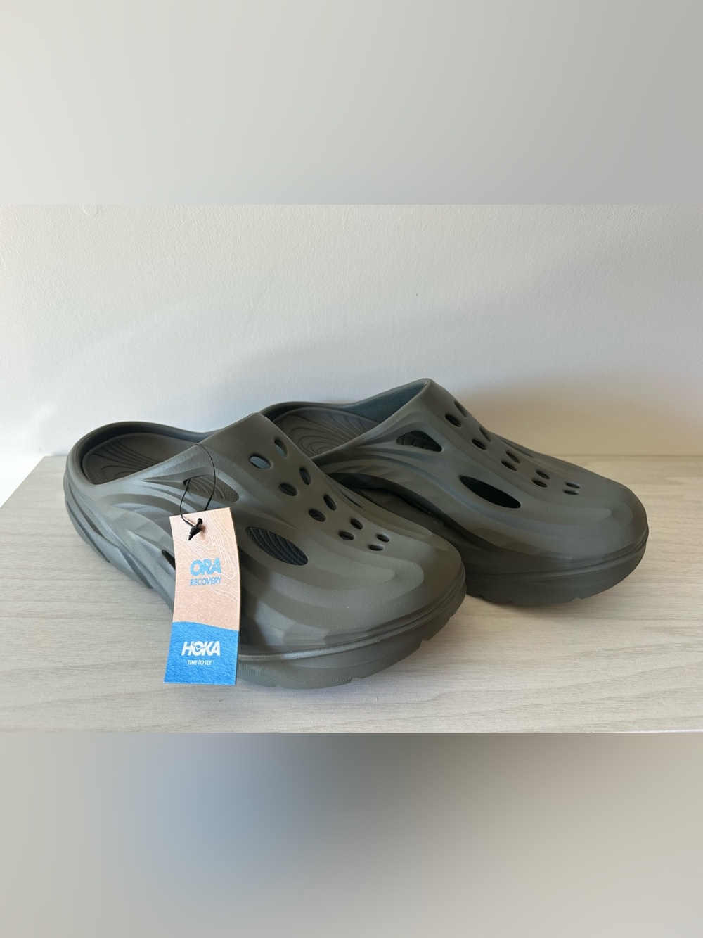Hoka Ora Recovery Slip-On Clog in Olive